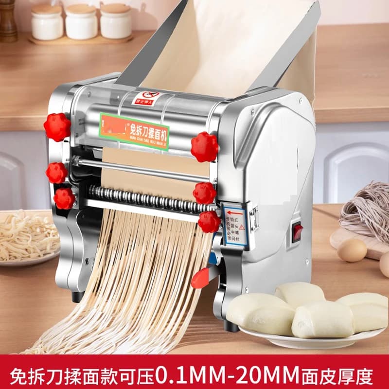 Macchina Elettrica Commerciale per Pressare la Pasta in Acciaio Inox, Macchina Multifunzionale per Fare la Pasta e Arrotolare i Noodles