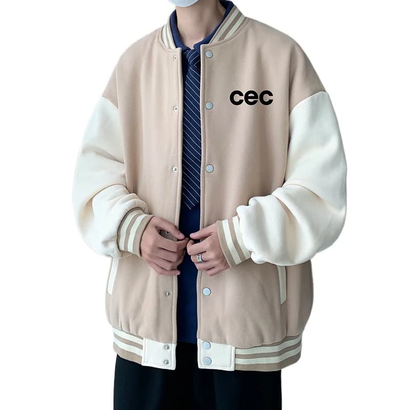Trendy Men's Cardigan Sweatshirt Fashionable Pure Cotton Breathable Baseball Jacket for Spring and Autumn Comfortable Men's Top