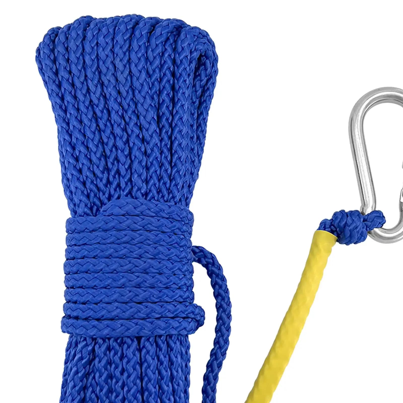 Hollow Braided Fishing Nylon Rope, with Durable Multipurpose Cord for Magnet Fishing Crafting Boat Anchor Camping Outdoor
