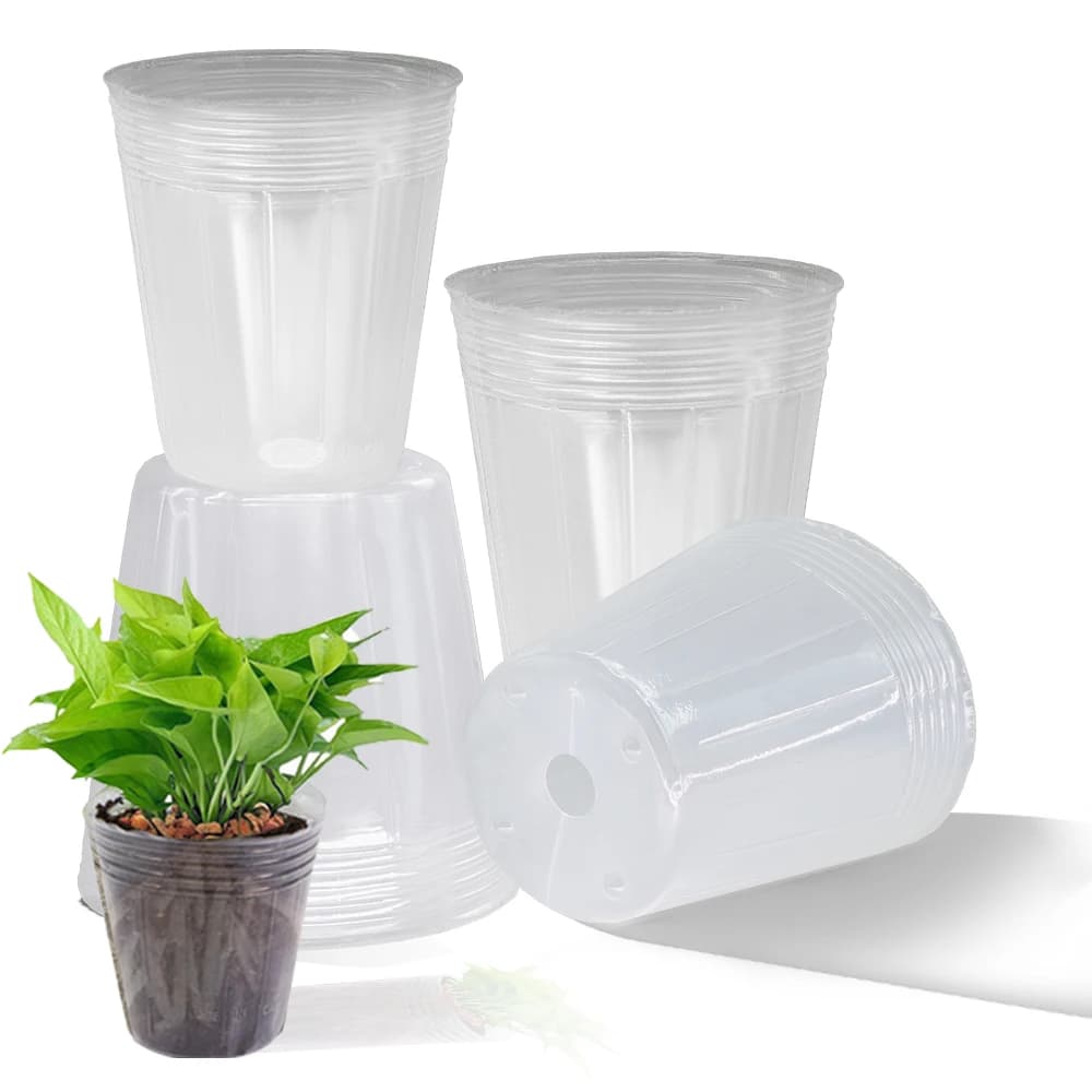 Reusable Orchid 10PCS Transparency Nursery Pot Plants Grow Nutrition Cups for Garden Flower Transplanting Propagation Contain