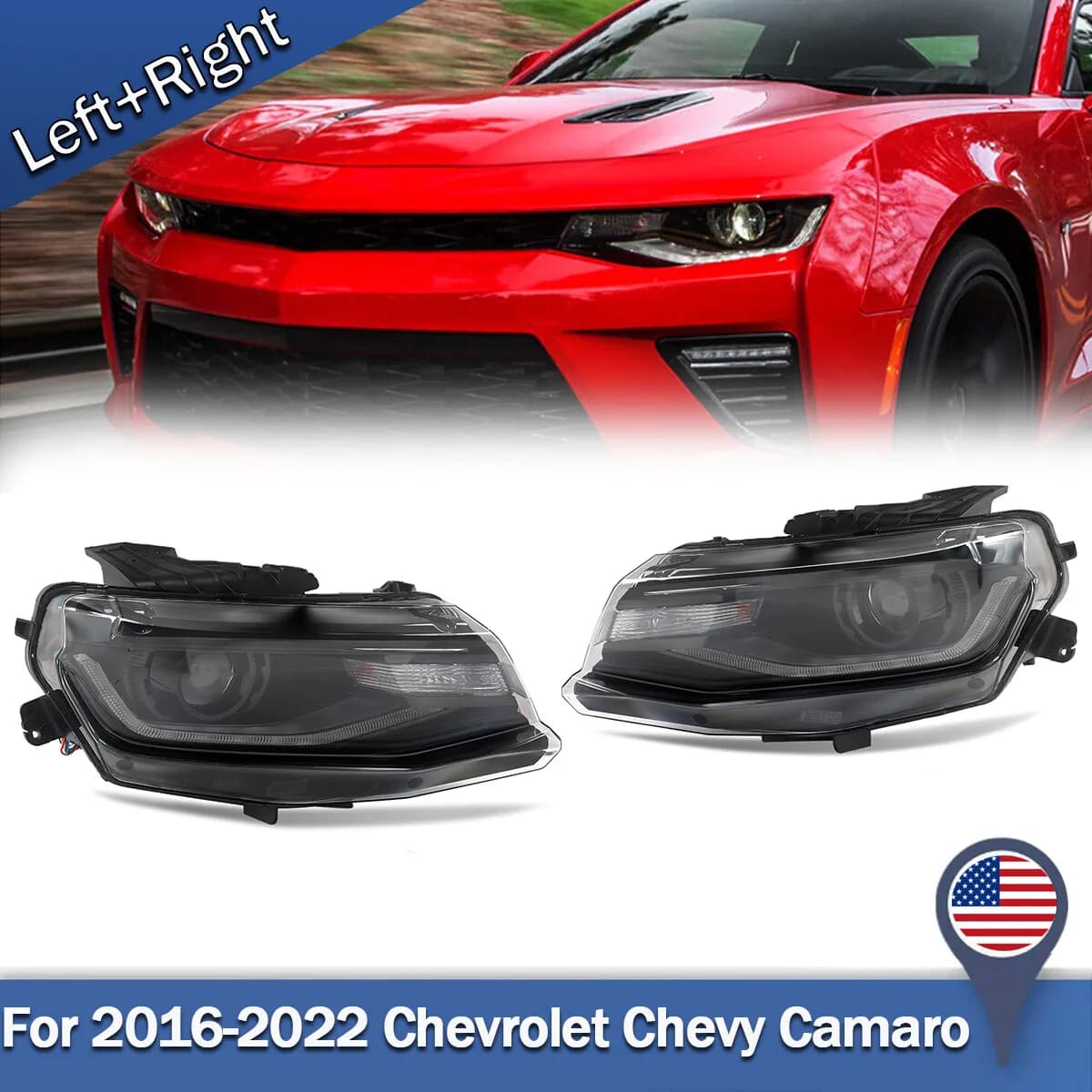 Per Chevy Camaro Faro Anteriore 2016 2017 2018 2019 2020 2021 2022 HID/Xenon Proiettore Fari LED DRL SINISTRA DESTRA Luce Frontale