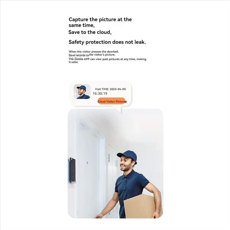 Y43A-Video Kit campanello intelligente wireless Videocitofono WiFi Videocitofono Visione notturna Audio bidirezionale Archiviazione cloud Campanello di sicurezza