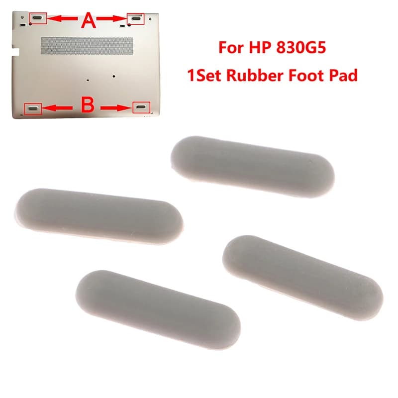 1Set poggiapiedi in gomma per laptop per HP 830 G5 piedini antiscivolo sostituzione della copertura della base inferiore