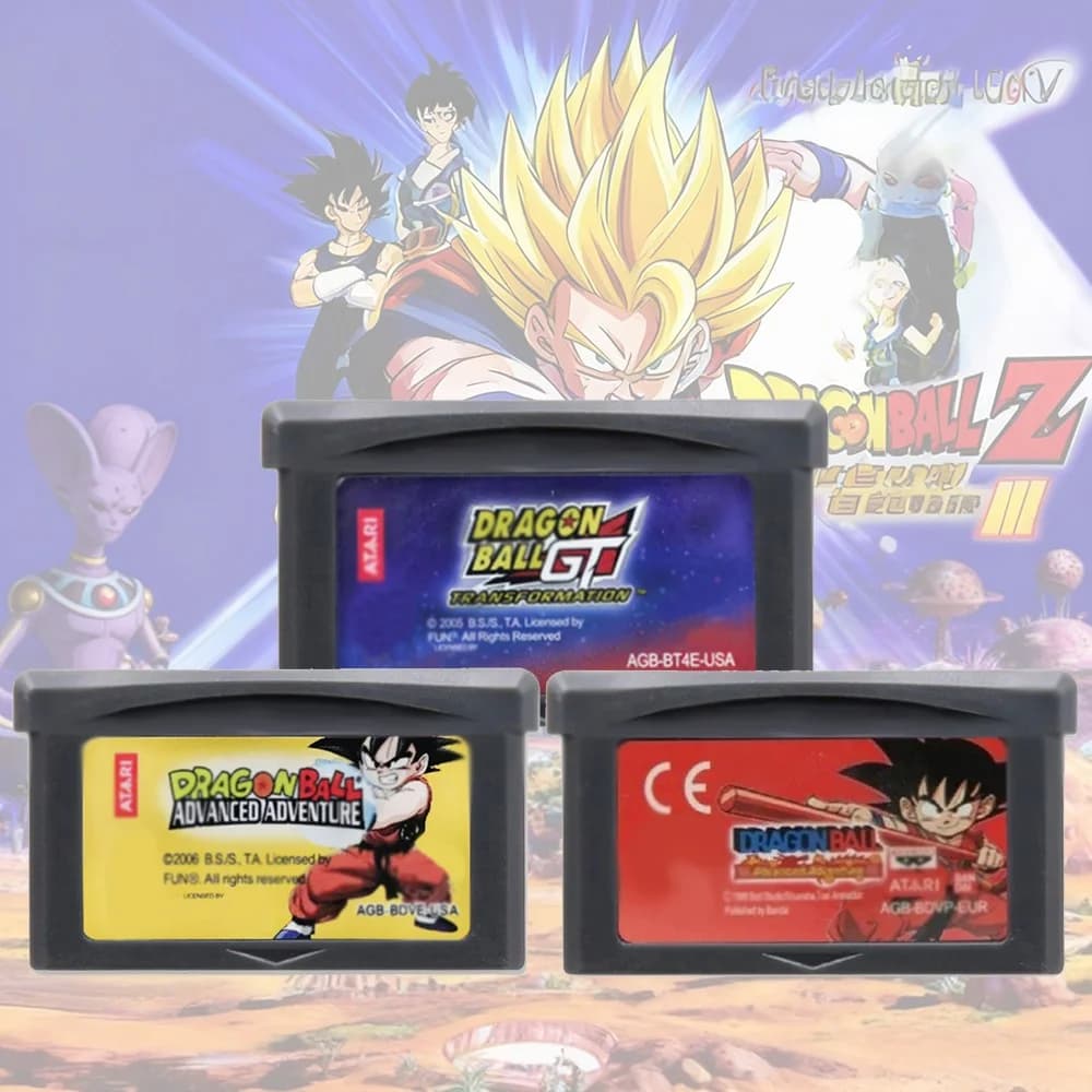 Cartuccia di gioco GBA Scheda console per videogiochi a 32 bit Serie Dragon Ball Avventura avanzata Supersonic Warriors Buu's Fury