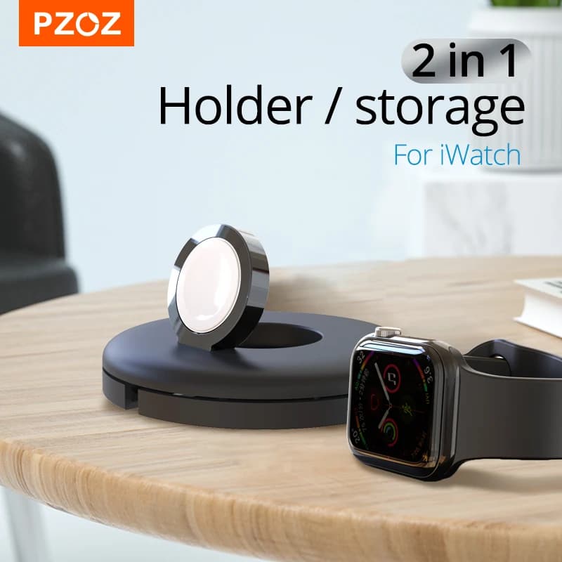 PZOZ per Apple Watch iWatch Ultra 3 2 serie 11 10 9 8, stazione di ricarica wireless, supporto per caricabatterie, cavo di ricarica, accessori