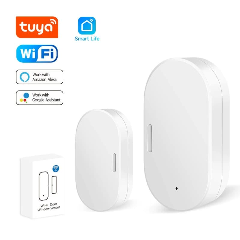 Tuya ZigBee Rilevatore di sensori per porte e finestre App Smart Life Sistema di allarme di protezione di sicurezza con Alexa Google Home Smart Assistant
