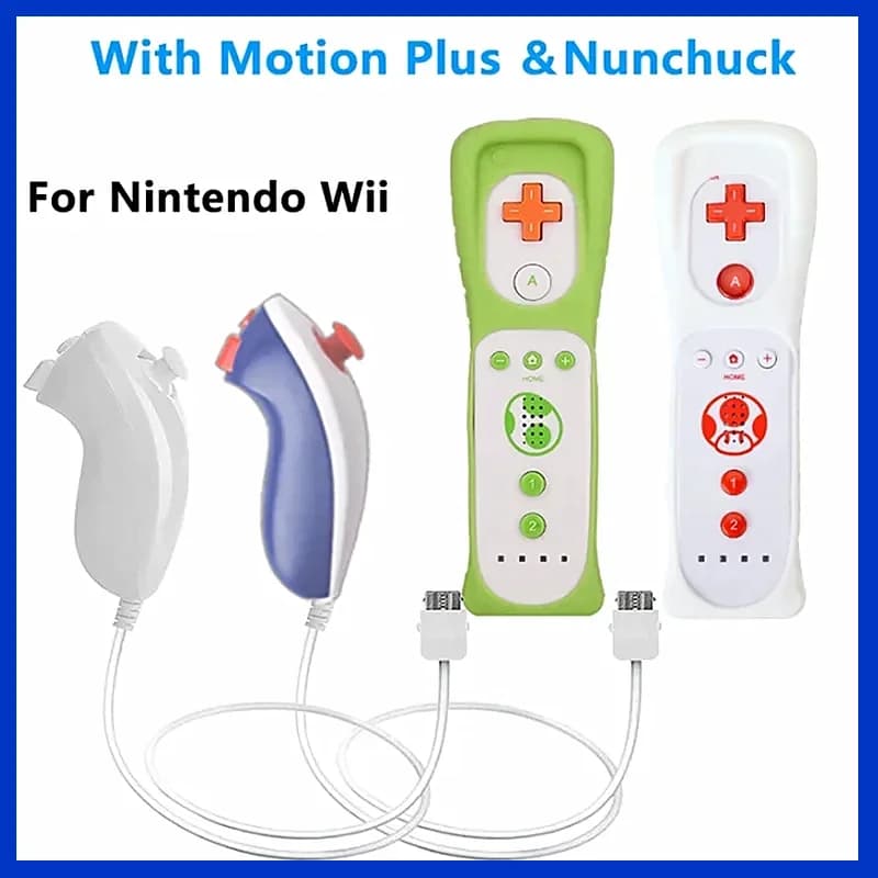 1 paio di controller Wii Nunchuck Set Motion Plus Telecomando Wii Gamepad per controllo giochi Nintendo Wii