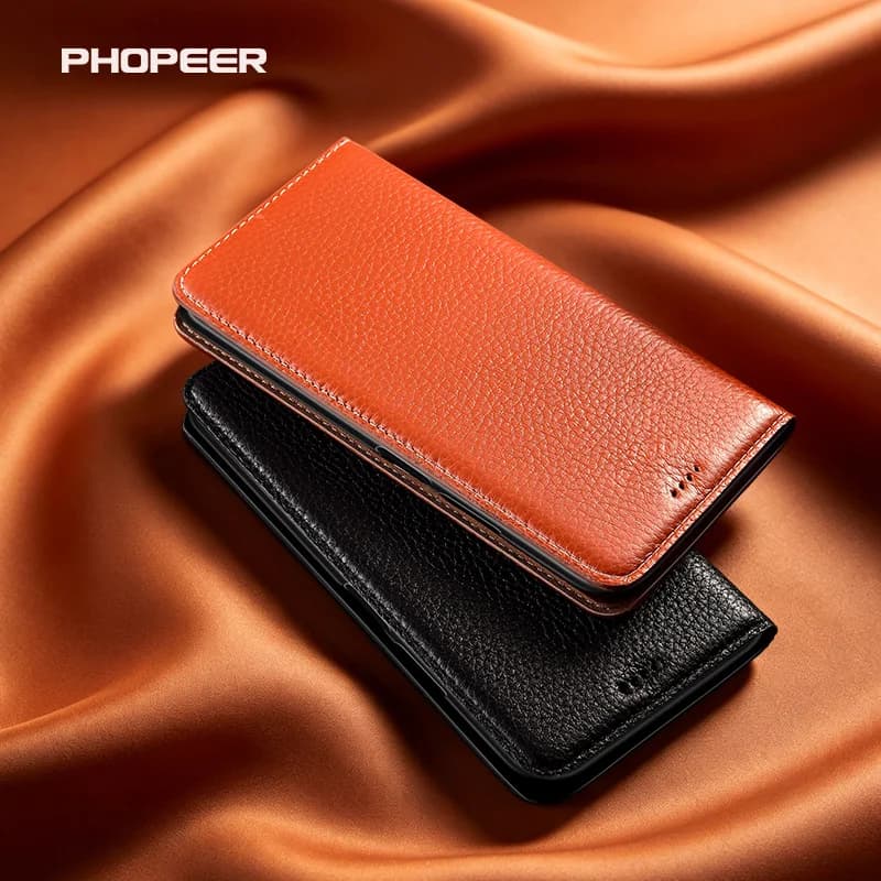 Luxury Genuine Leather Case for Tecno Infinix Hot 60 50 40 30 20 i S Play NFC Pro Plus Litchi peel pattern card pack phone case