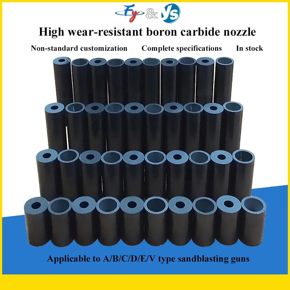 Boro carbide sanding nozzle - Manual and automatic sanding plate, small tip for sandblasting machine