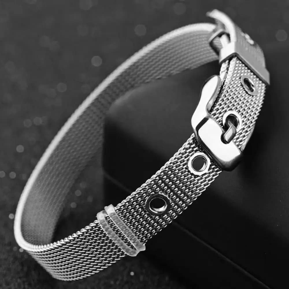Trend Bangle Personality Hip Hop Street Wear Mesh Watch Strap Bracelet Korean Style Bracelet Hand Ring Unisex Wrist Accessories