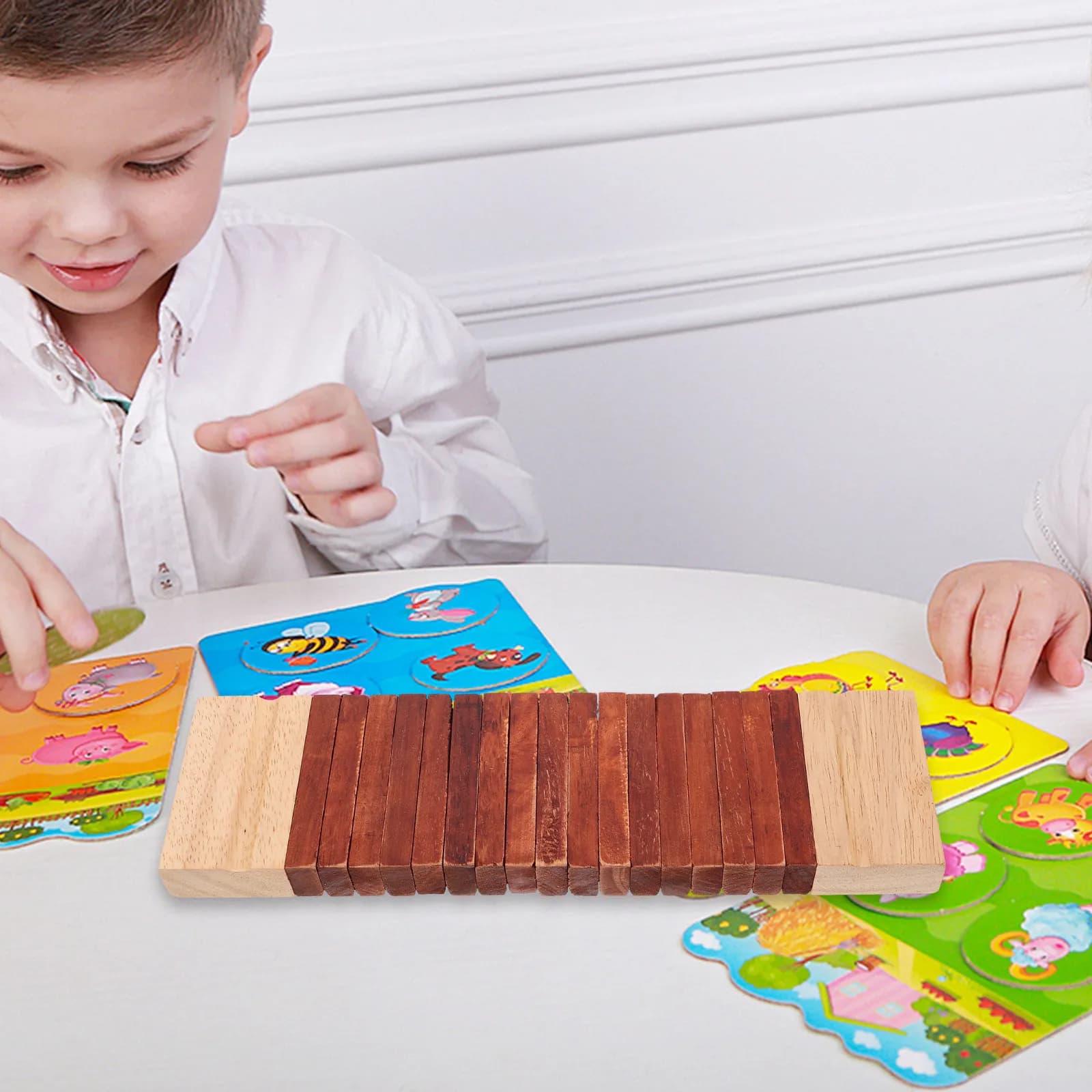 Xilofono in Legno Orff per Educazione Precoce, Strumento Musicale a Percussione, Blocco Sonoro in Legno per Sviluppo Cognitivo