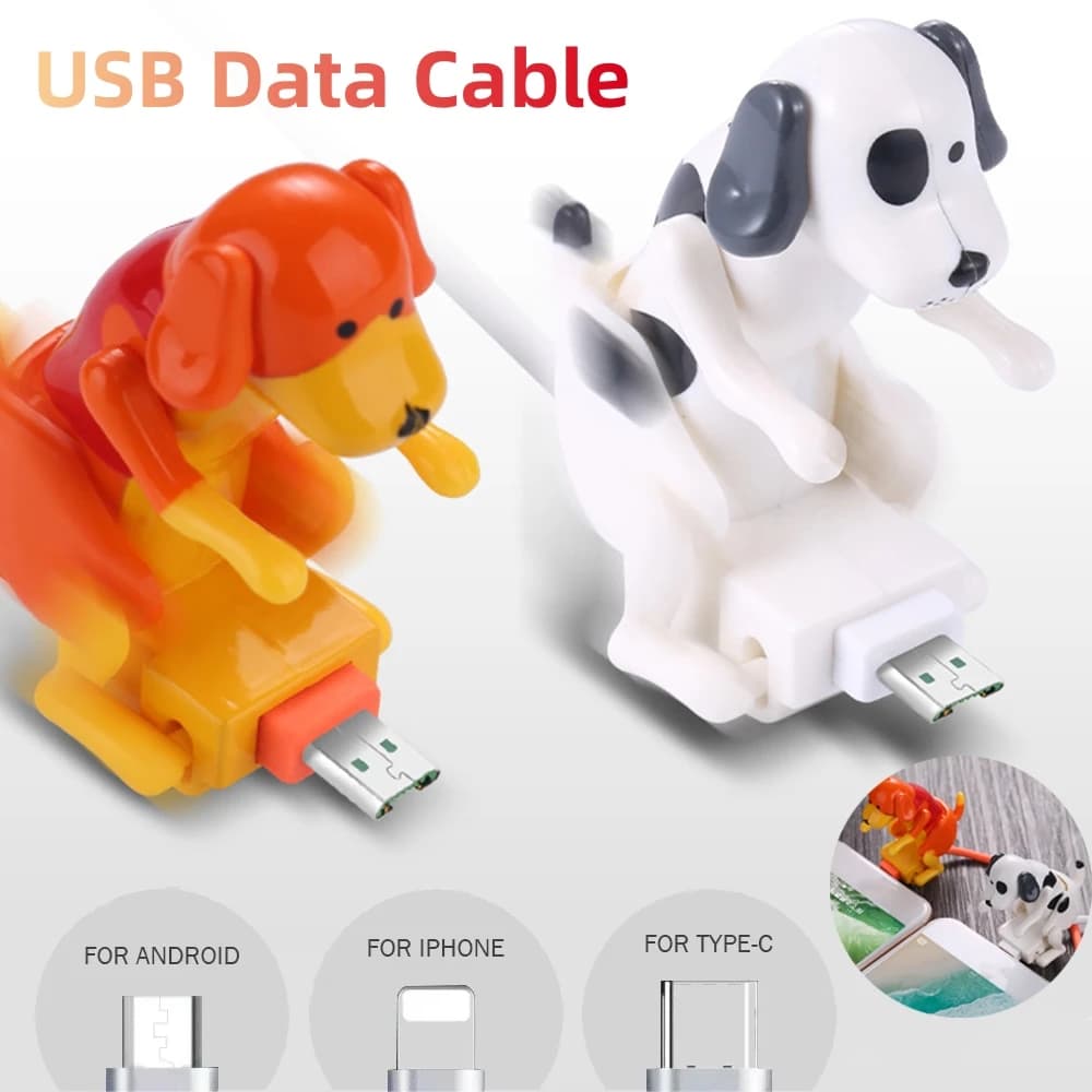 Funny Humping Dog Caricatore rapido Cavo USB Linea di ricarica per smartphone Cavo dati di ricarica portatile per decompressione Apple Android