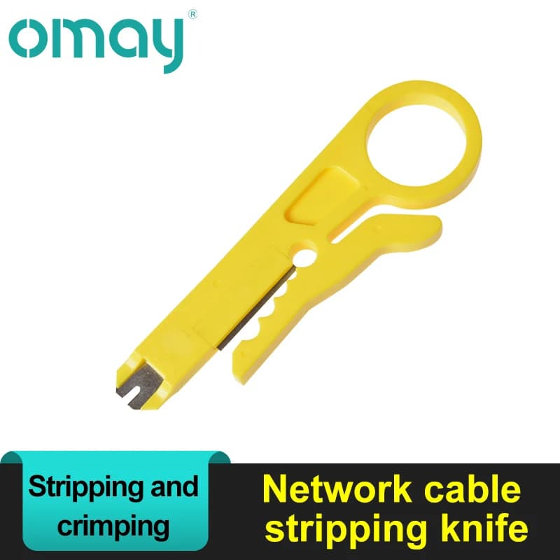 OMAY Mini spelafili portatile taglierina impatto punzonatrice 110 lama per cavo di rete strumento spelafili coltello spelafili