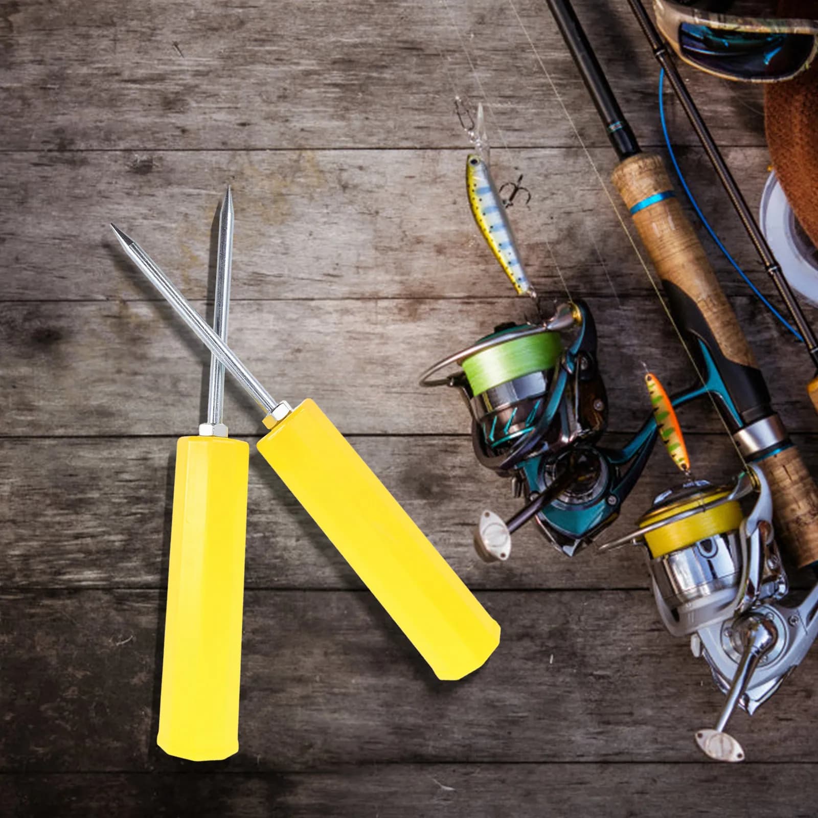 2 Pezzi Supporto per Canna da Pesca in Plastica, Stabile per Spiaggia e Bordo Lago, per Pesca Surfcasting