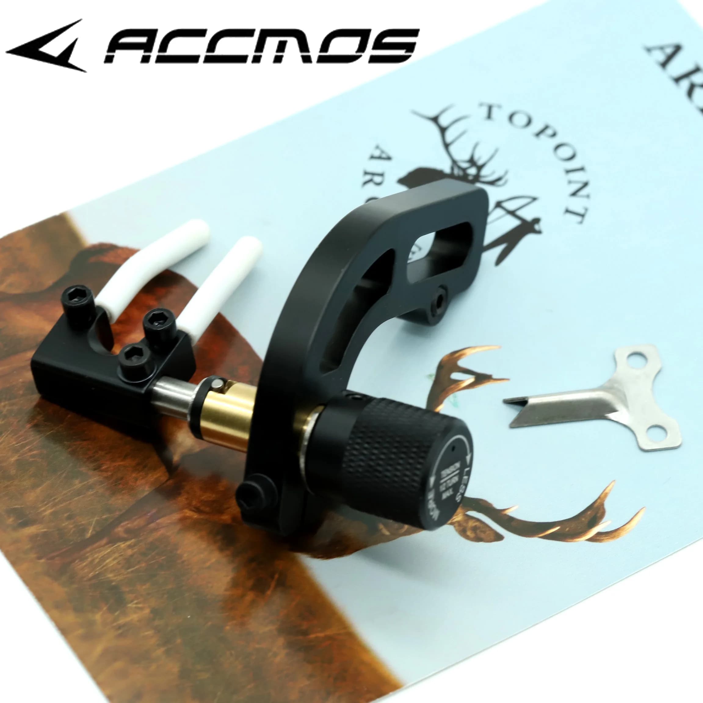 TOPOINT TP816 Poggia freccia per tiro con l'arco per mano destra e sinistra per arco ricurvo/composto Accessori per tiro da caccia regolabili