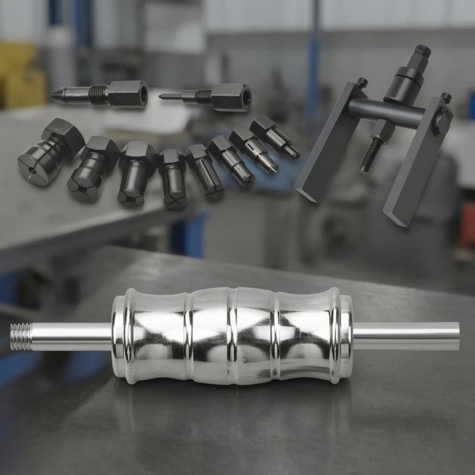 Bearing Puller Set with Slide Hammer Multi-Functional Bearing Removal Tool Kit Slide Hammer Puller Set Portable Reliable