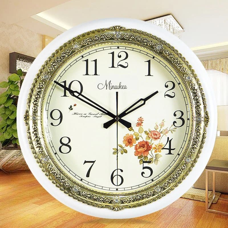 Moderno grande soggiorno pastorale parete silenziosa moda europea quarzo antico moderno semplice orologio creativo