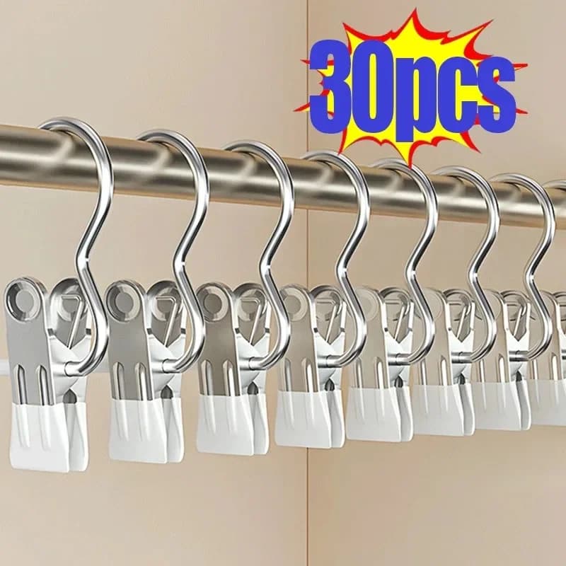 Multifunctional Mold Dresses Hook for Clothes Metal Buckle Stainless Steel Hat Gonna Clip for Pants Clothing