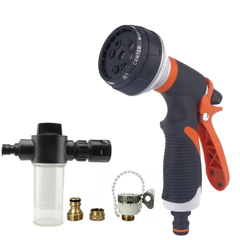 NEW Garden Water Spray Gun High Pressure Water Gun Foam Water Bottle Spray Car Wash High Pressure Sprayer Watering Nozzle