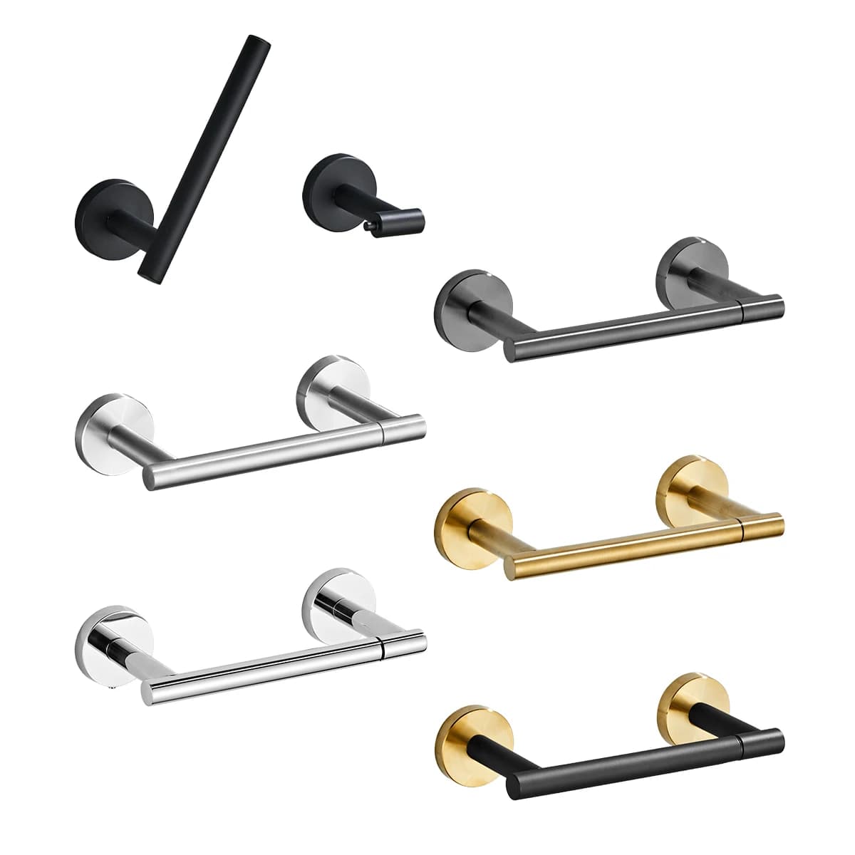 304 stainless steel roll paper holder, rotatable toilet paper holder, bathroom and toilet storage, wall-mounted paper towel hold