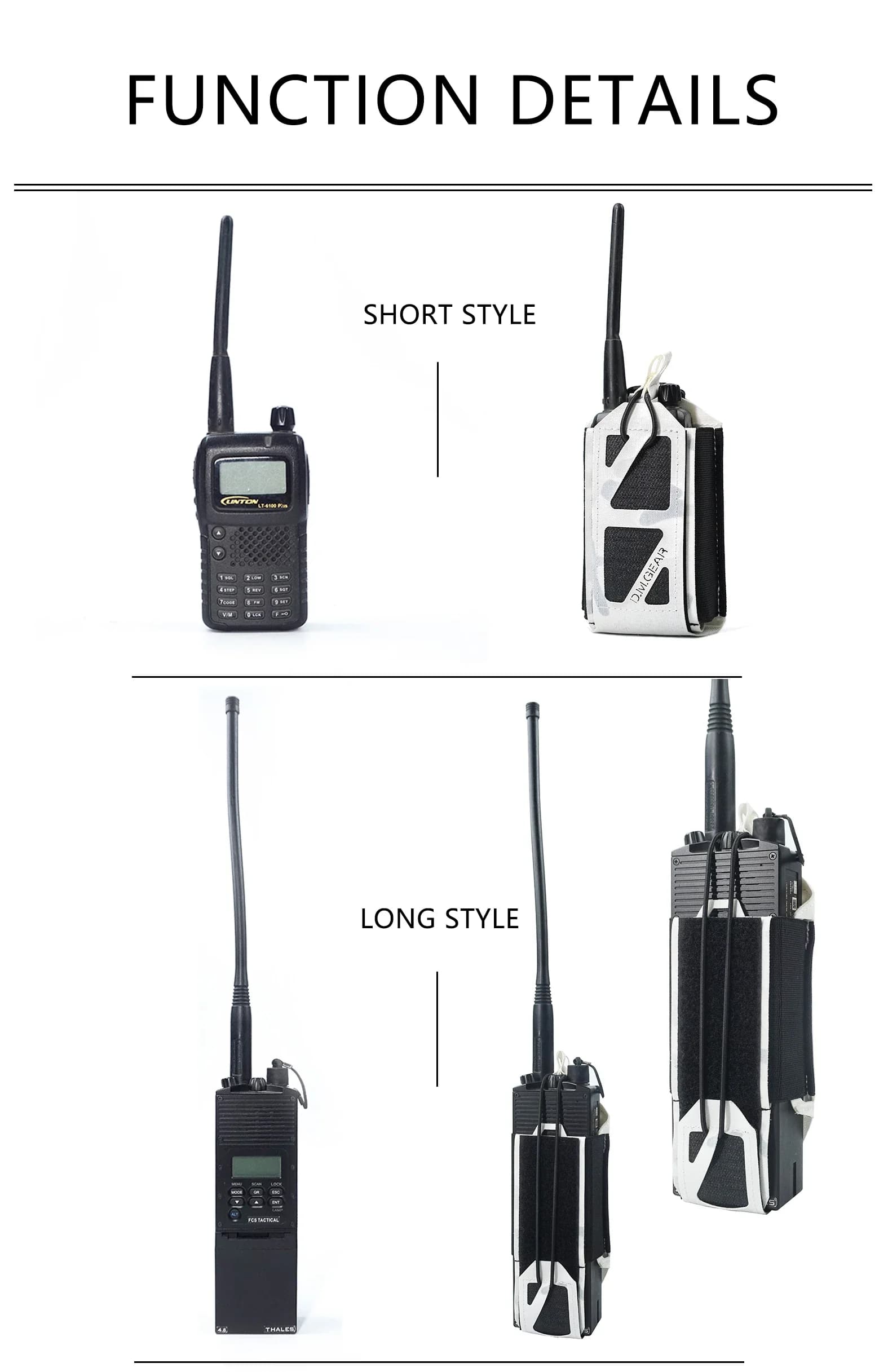 Borsa per attrezzi multiuso in acciaio DMGear Custodia per walkie-talkie 556 762 Borsa secondaria MOLLE per riviste