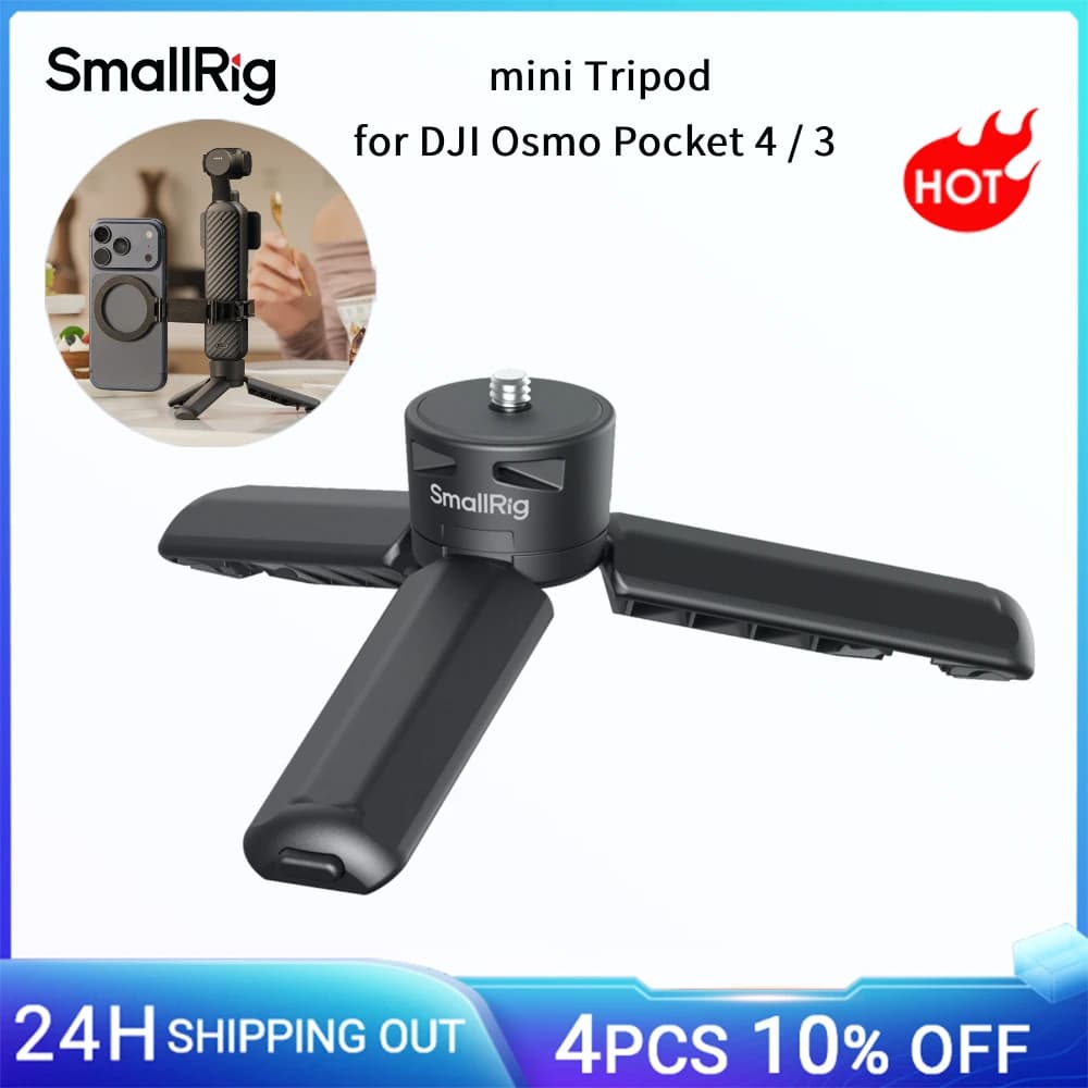 Mini Treppiede SmallRig per DJI Osmo Pocket 4 / 3 / Action 6/5 Pro per Action Camera, Vite da 1/4"-20, Capacità di Carico 500g/17.6oz 6049
