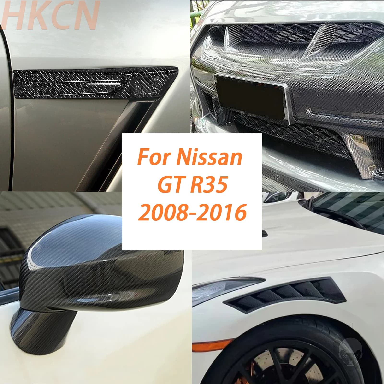 Per Nissan GT R35 2008-2016, ricambi per specchietti retrovisori in vera fibra di carbonio, accessori esterni per modifica auto
