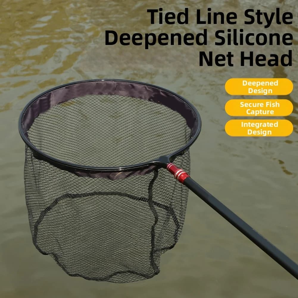 Rete da Pesca Profonda con Telaio in Carbonio-Alluminio, Perfetta per la Pesca Notturna, Strumento Senza Ganci