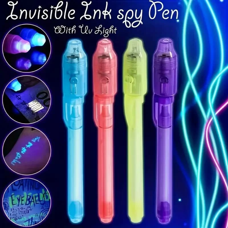 Luminous Light Pen Magic Purple 2 In 1 UV Black Light Combo Drawing Invisible Ink Pen Learning Education Toys For Child