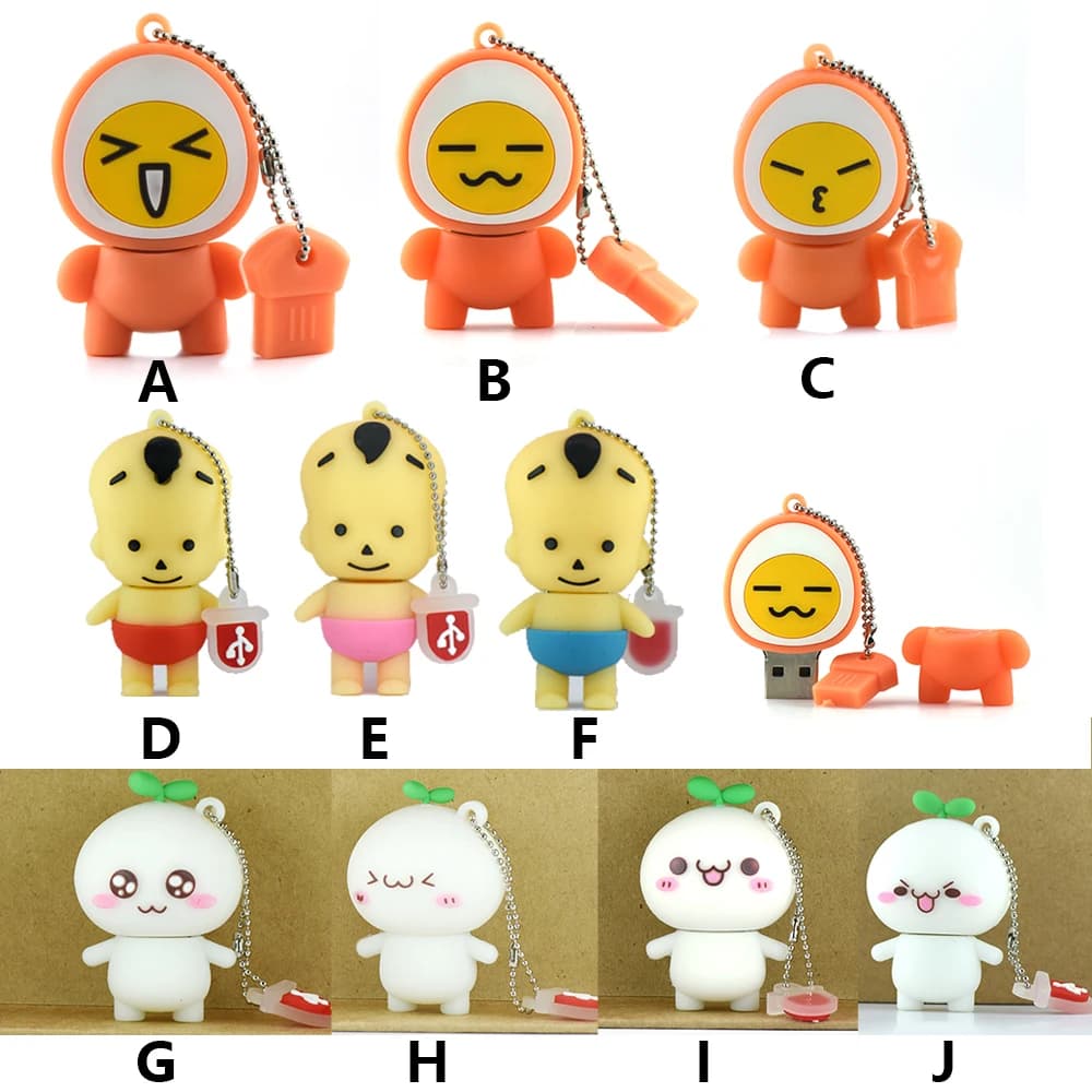 Cartoon usb flash drives 128GB regalo ad alta velocità con capacità reale 4GB 8GB 16GB smiley 32GB 64GB cute Baby pendrive memory stick