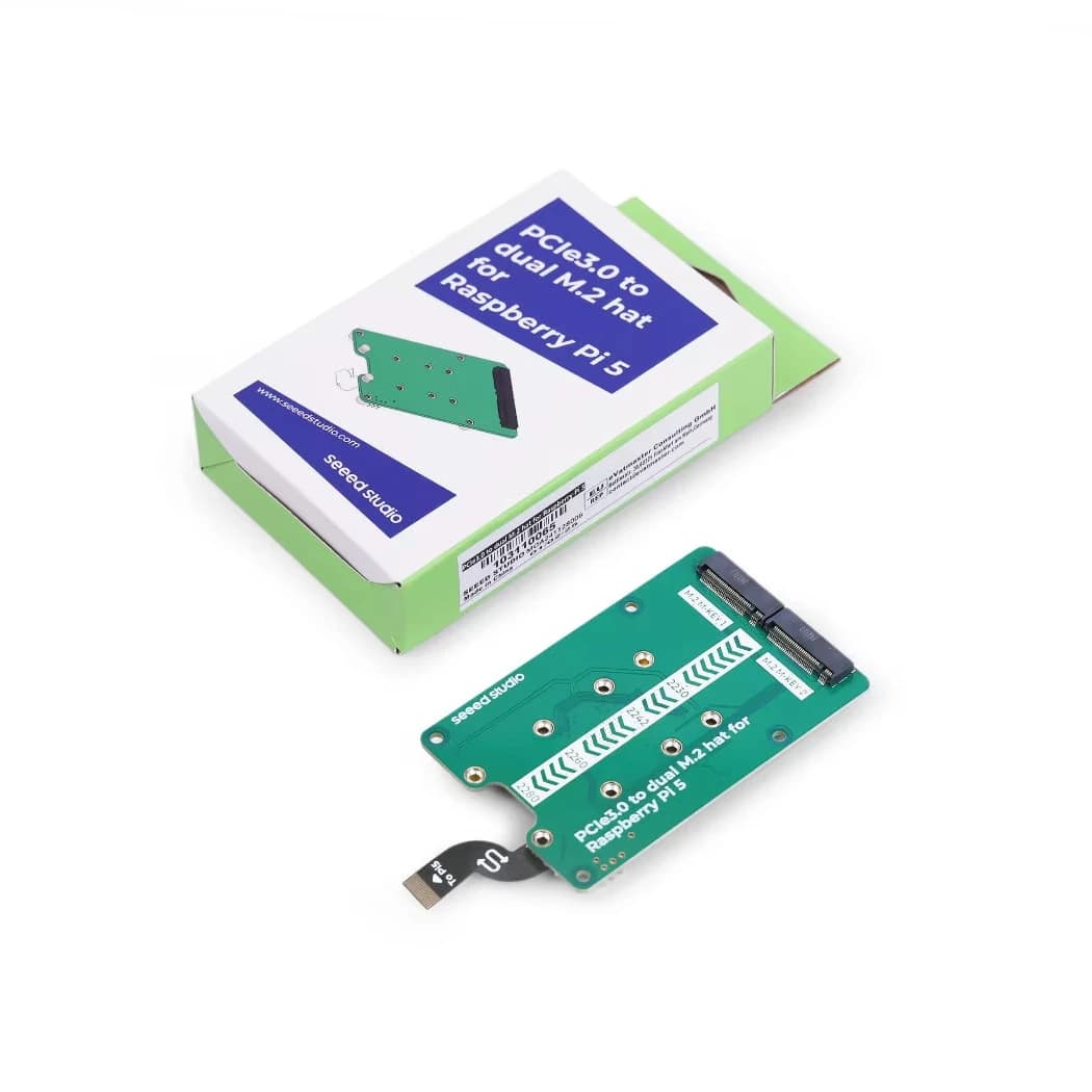 103110065 PCIe3.0 Switch a doppio cappello M.2 per Raspberry Pi 5 Supporto NVMe SSD Supporto moduli Hailo8/8L