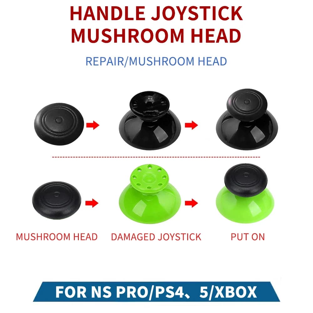 Adatto per tappo di ricambio per joystick PS5, PS4, XBOX, accessori per cappucci protettivi di ricambio danneggiati con testa a fungo