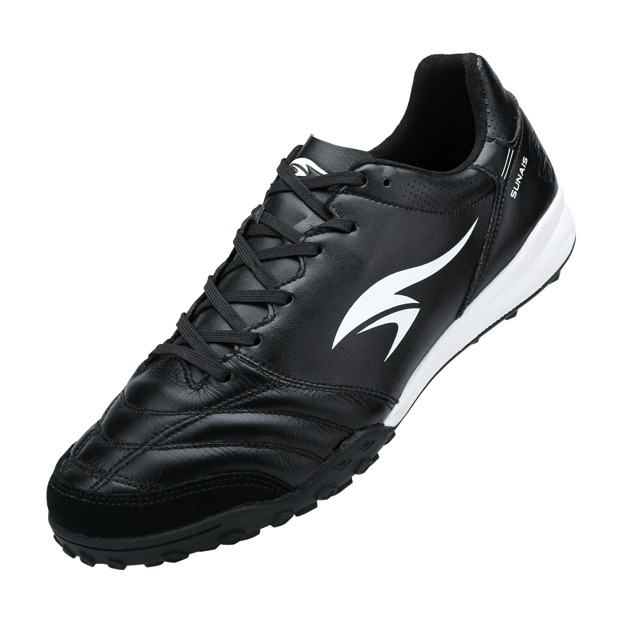 Scarpe sportive professionali SUNAIS in vera pelle con piastra in carbonio e tacchetti, per allenamento calcistico, per uomo e donna