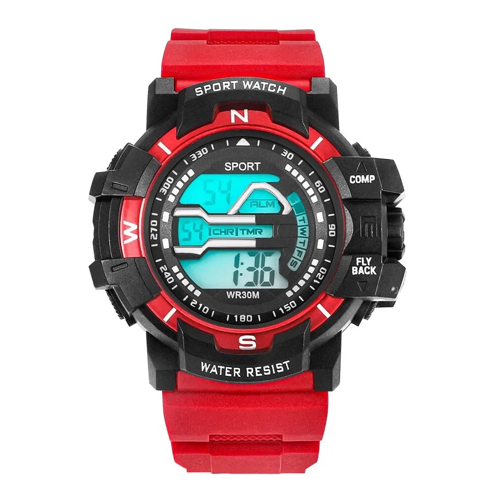 Orologio digitale militare a LED, orologi sportivi da uomo, cronografo luminoso impermeabile, orologio da polso elettronico per uomo, studente, bambino