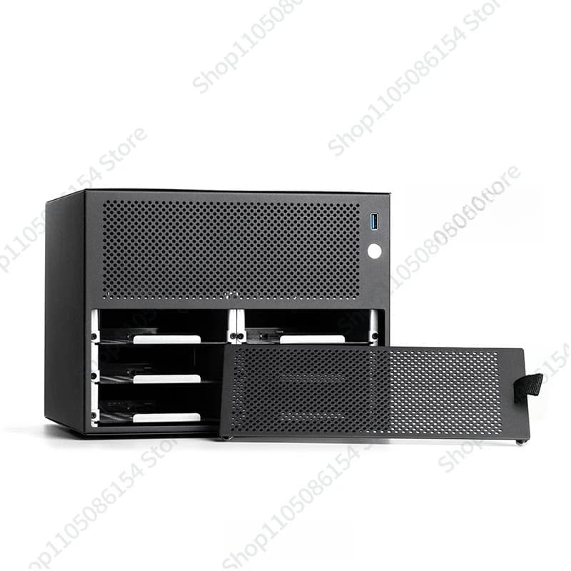 Server di archiviazione desktop fai-da-te Piccolo telaio S6 Telaio NAS a sei dischi Supporto scheda principale itx