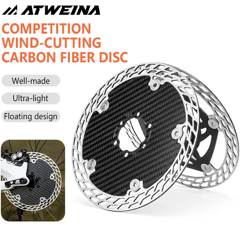 ATWEINA Road Vehicle Brake Discs MTB Bicycle Suspension Brake Discs Carbon Fiber Modified Accessories