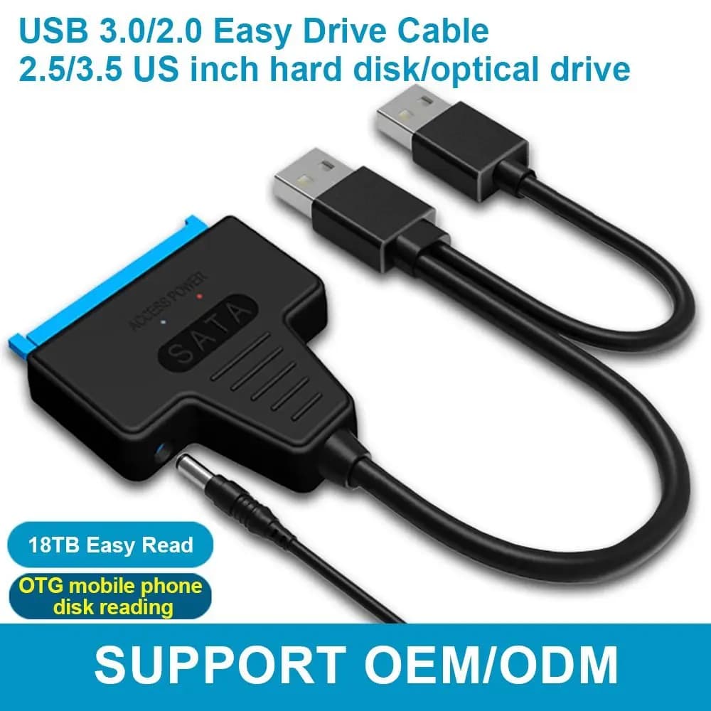 High Speed External HDD SSD LED Indicator USB3.0/2.0 Hard Disk Driver Adapter Cable USB To SATA Hard Disk Adapter