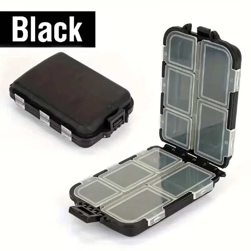 Mini double-sided fishing tackle box—a multifunctional, portable, and compartmentalized case for storing lures,hooks,accessories