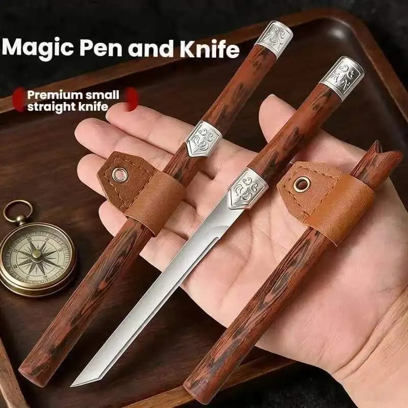 Professional straight knife with plastic handle, kitchen knife with knife sheath, 1/2/3 piece set of kitchen cooking fruit knife