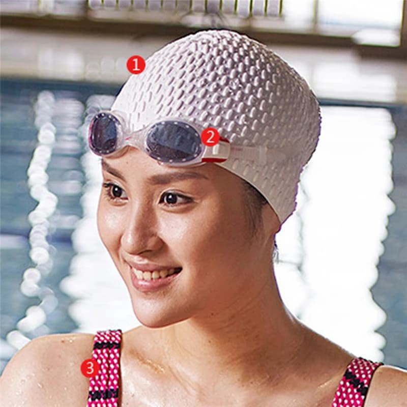 Waterproof 3D Elastic Swimwear Silicone for Women Swimwear for Long Hair Cover for Adult Swim Head