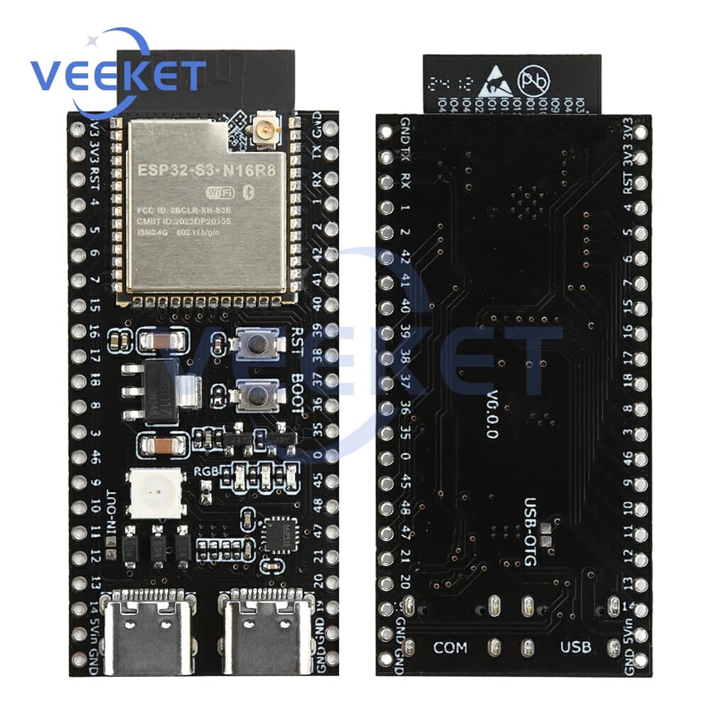ESP32-S3 Scheda di sviluppo WiFi Bluetooth Core ESP32-S3-N16R8/N8R2 Modulo IoT con base antenna per progetti Internet delle cose