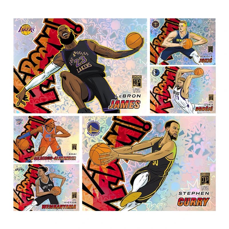 Carta Star di basket Panini fai da te fatta in casa Anthony Edwards Nikola Jokic Curry Wembanyama Collezione di carte Regalo di giocattoli