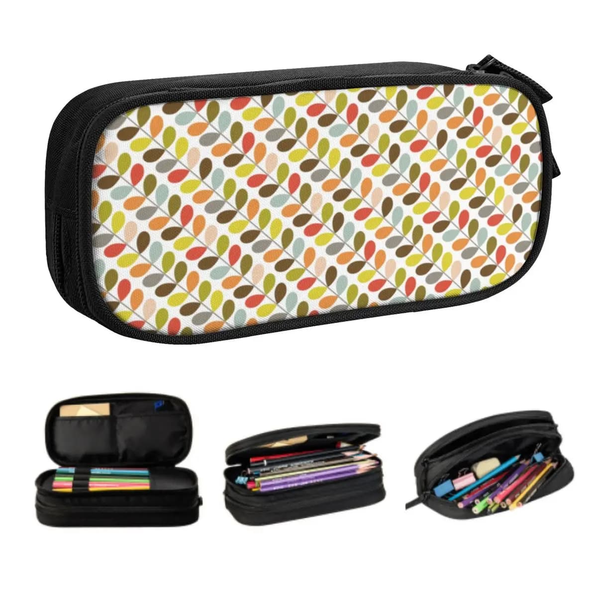Astuccio coreano personalizzato Orla Kiely Flowers Boy Girl Mid Century Modern Multi Stem Large Storage Pen Box Bag Accessori per la scuola