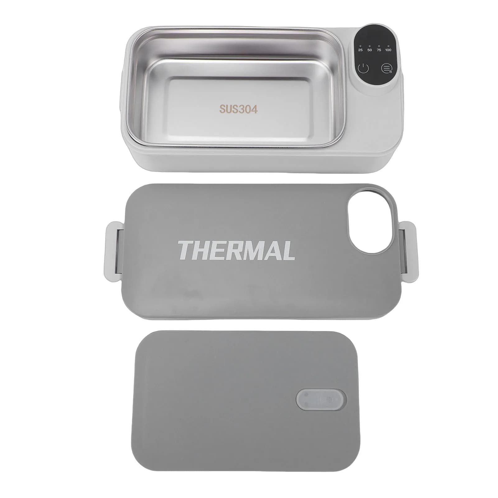 Heated Lunch Box 304 Stainless Steel Portable Food Warmer Digital Display for Office Car Travel Electric Lunch Box Food Heater