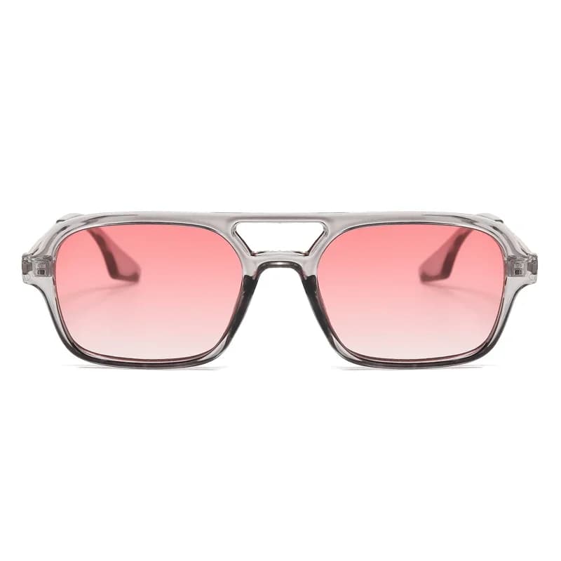 Hot SellingDouble Bridge Square Frame Sunglasses Fashion New Retro Cat Eye Sun Glasses Brand Design UV400 Shades Eyewear Women Female