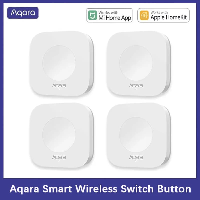 Aqara Sensor, Mini Intelligent Wireless Switch, Zigbee Connection, Remote Control Button to One Key, Home Security, Mihome Homekit