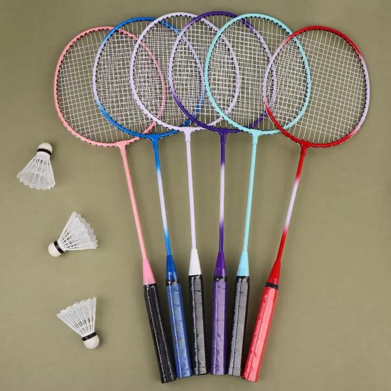 Set da badminton per principianti - Racchetta sportiva durevole per il tempo libero da allenamento professionale Kit da 12 racchette da badminton per tutte le età