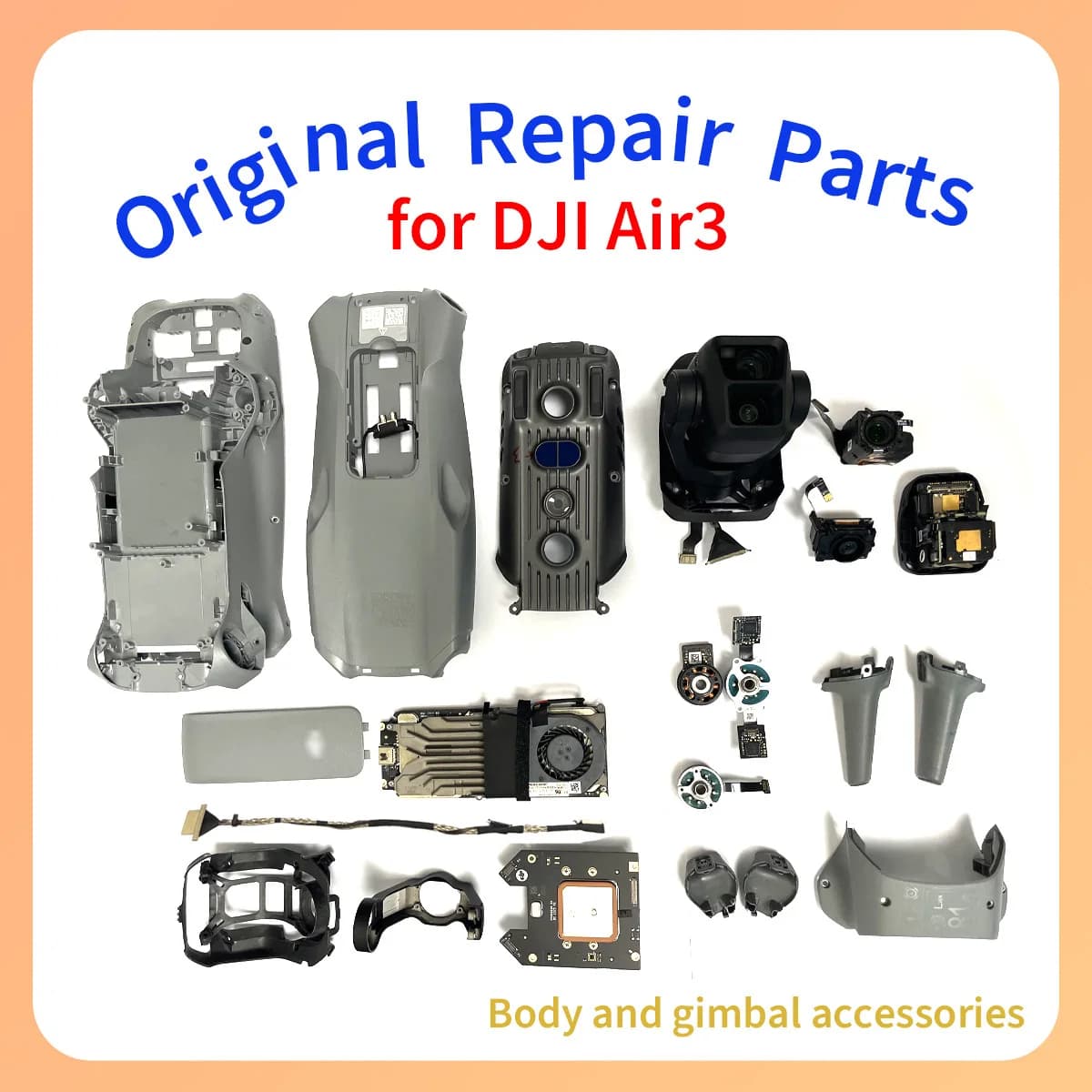 Originale Air3 Superiore Medio Inferiore Guscio Giunto Motore Giunto PR Obiettivo Fotocamera Anteriore Sinistra Braccio Destro Treppiede ESCGPS Adatto per DJI AIR3