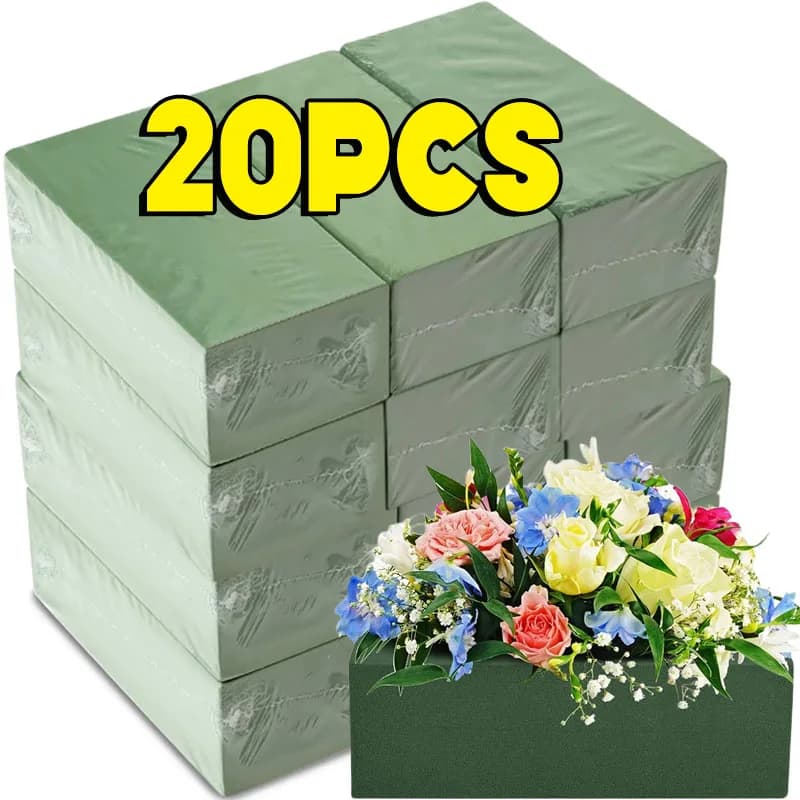 Absorbent Floral Foam Brick Cuttable Fresh Flower Moisturizing Sponge Block Dry Wet Florist Sponge Brick DIY Wedding Party Decor