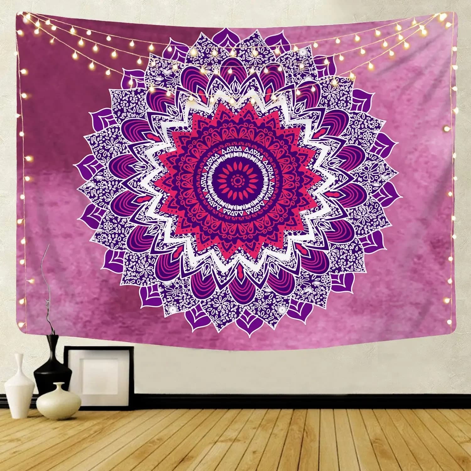 unframed Mandala Tapestry Wall Hanging Boho Decor Wall Cloth Tapestries Psychedelic Hippie Night Moon Tapestry Mandala Wall Carp
